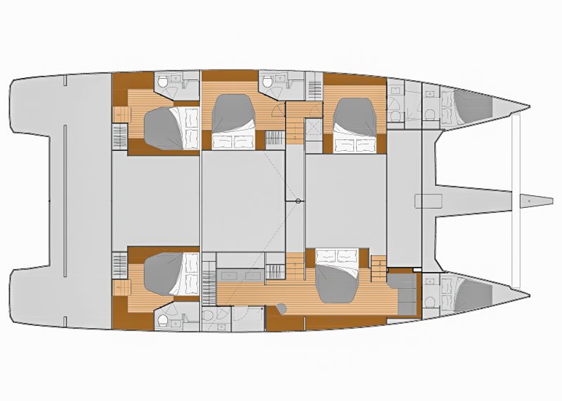 Fountaine Pajot Alegria 67 distribución 2 Fountaine Pajot Alegria 67 distribución 2