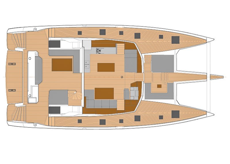 Fountaine Pajot Alegria 67 distribución Fountaine Pajot Alegria 67 distribución